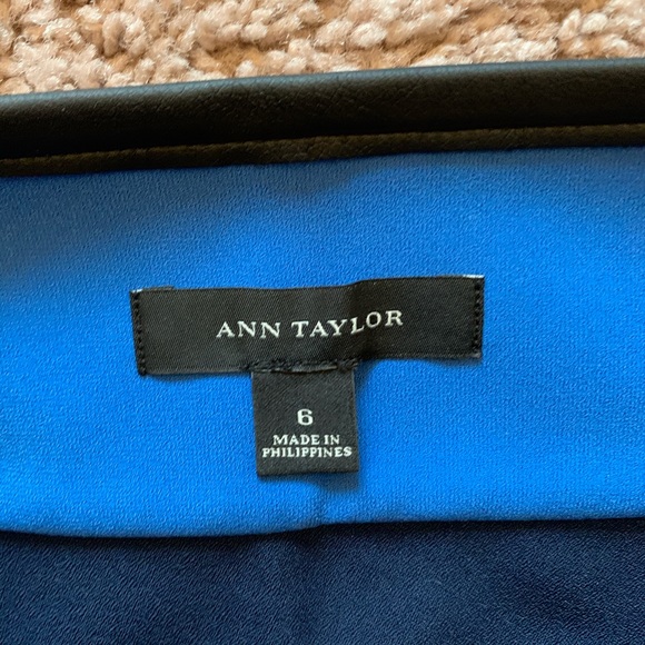 Vegan Leather-trim Ann Taylor skirt - Picture 4 of 5